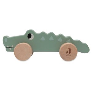 Jouet en bois à roulettes l Crocodile