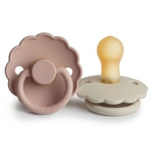 Lot de 2 tétines Frigg en Latex l Blush/cream
