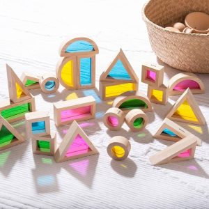 Ensemble de blocs arc en ciel en Bois