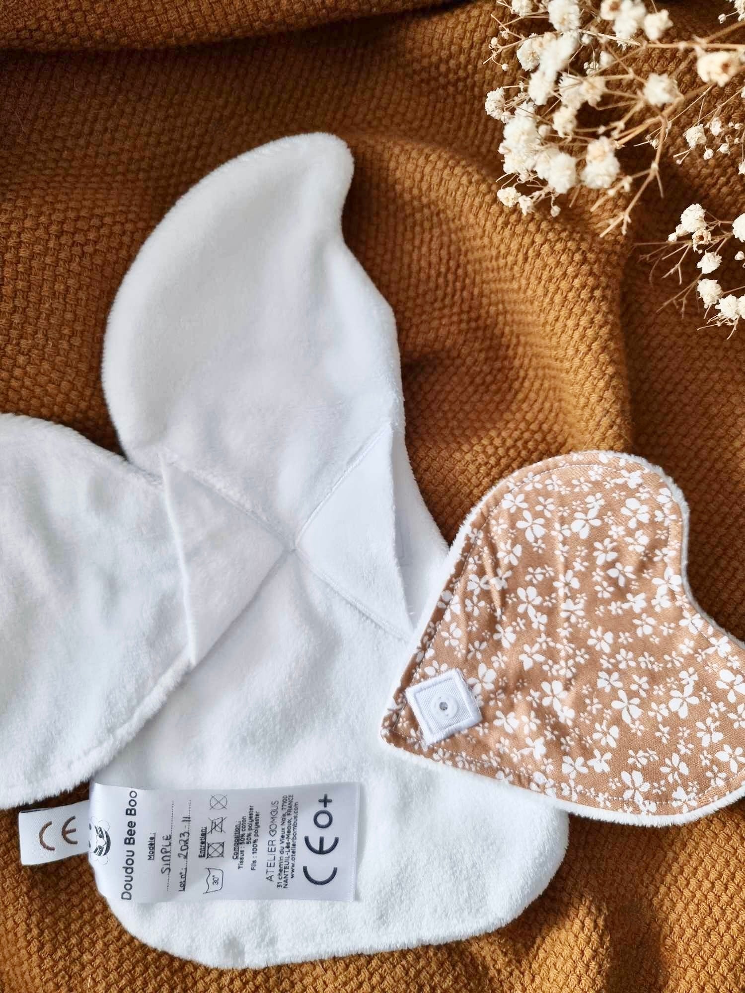 Doudou d’aide à la séparation | Bee Boo feuilles roses – Image 3