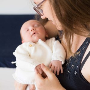 Ensemble en Maille bébé 0-1 Mois l Blanc