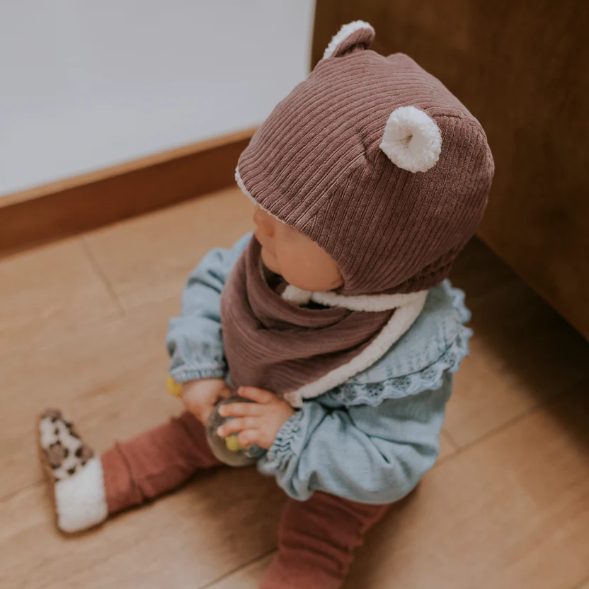 Bonnet velours l parme – Image 3