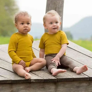 Body bébé ENGEL en laine et soie