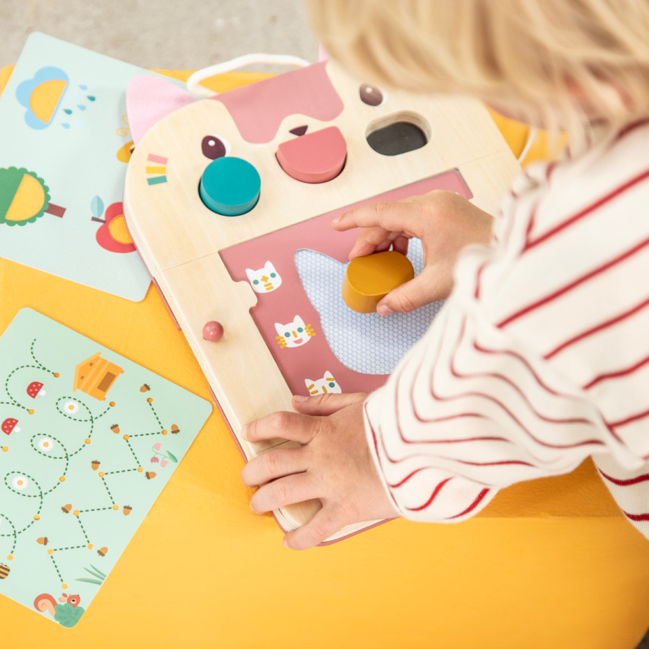 Ardoise Magique en bois Jeanne le chat – Image 2