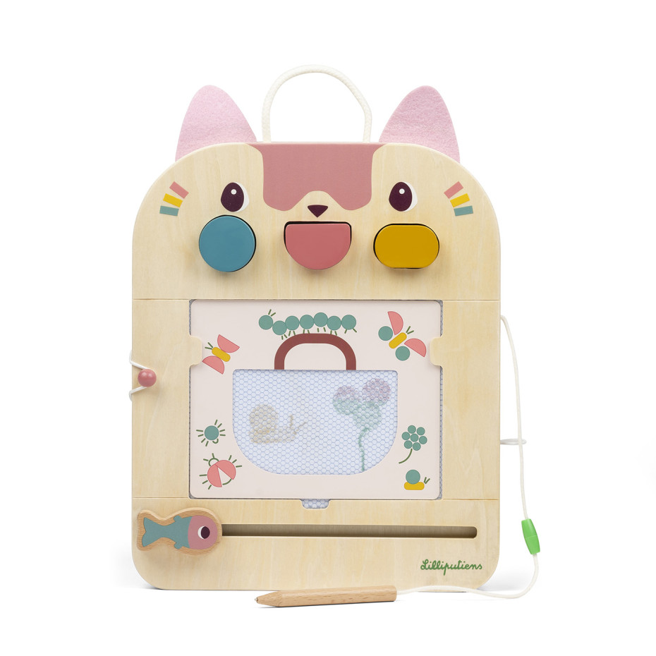 Ardoise Magique en bois Jeanne le chat – Image 4