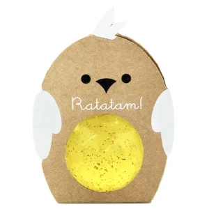 Balle rebondissante à facettes RATATAM Oiseau Jaune