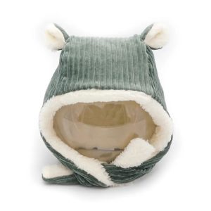 Bonnet Velours Oreilles l Kaki