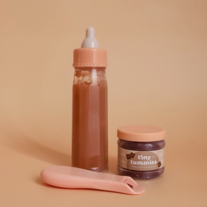 Biberon lait chocolaté et pot à pudding au chocolat l magique