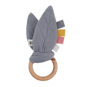 Hochet bébé bois et tissu SUMMERVILLE ORGANIC Gris