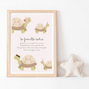 Affiche Comptine – La famille tortue