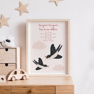 Affiche Comptine – Bonjour les hirondelles