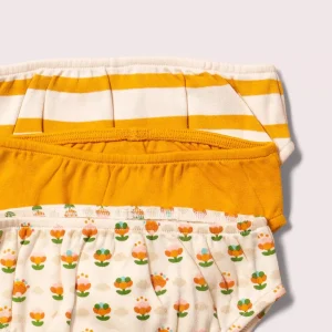 Pack slips enfant en coton biologique LITTLE GREEN RADICALS Little Blooms