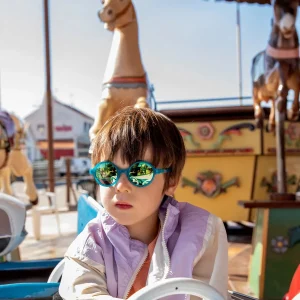 Lunettes de soleil enfant KI ET LA Rozz Vert Paon