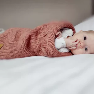 Cocon de naissance gigoteuse bébé en laine mérinos MA PETITE LAINE Terracotta