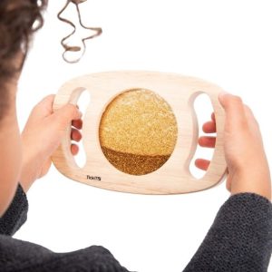 Panneau sensoriel portatif – paillettes doré