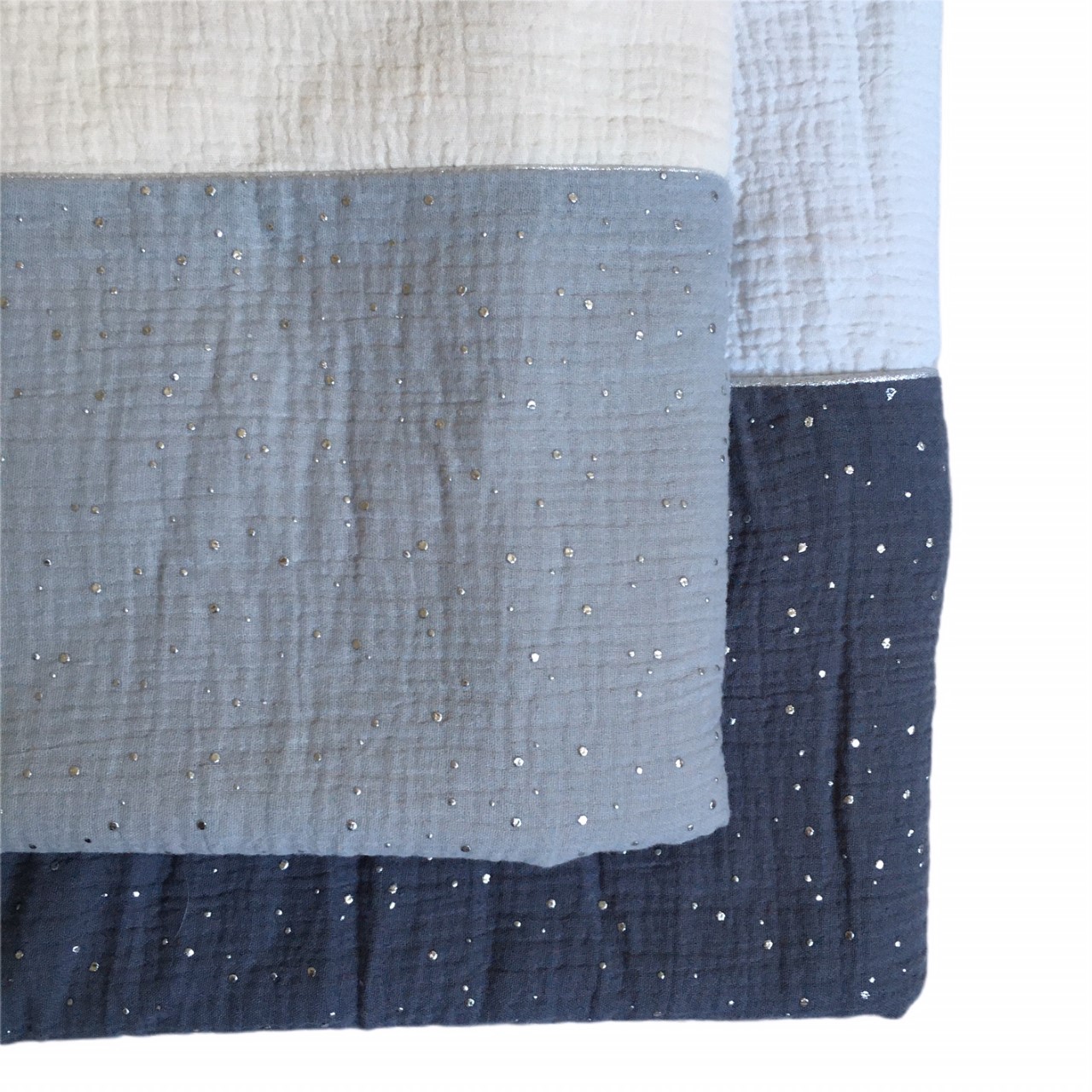Couverture gaze de coton – Gris clair argenté – Image 3