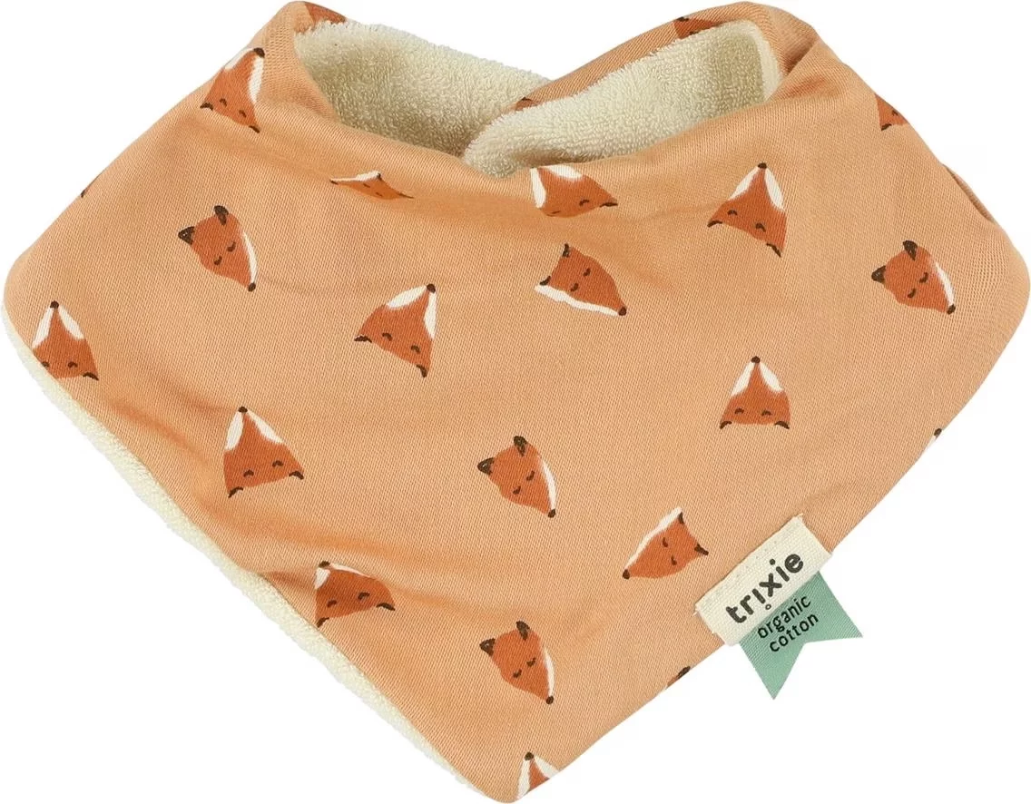 Bavoir/bandana en coton biologique TRIXIE Fierce Fox (set de 3 pièces) – Image 2