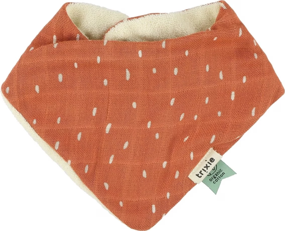 Bavoir/bandana en coton biologique TRIXIE Fierce Fox (set de 3 pièces) – Image 3