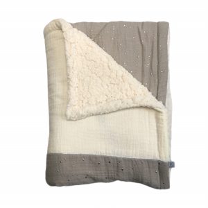 Couverture gaze de coton – Beige argenté