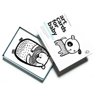 Cartes d’Éveil Bébé Noir et Blanc – Imagier Contrasté WEE GALLERY Animaux